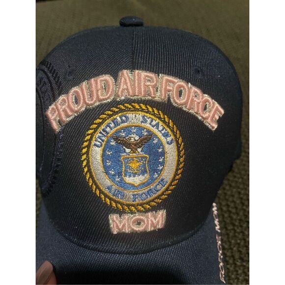 U.S. Warriors Proud Air Force Mom Heavily Embroidered Baseball Cap Hat O/S NWOT - Picture 2 of 6
